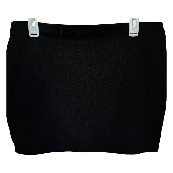 Y2k 90’s Vintage Black Mini Skirt Leopard Cheetah Animal Print Stretchy Medium M - Picture 1 of 11